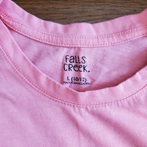 T-shirt Fille Falls Creek Manches Courtes Rose Vif - Taille S, 60% Coton 40% Modal, Neuf Avec étiquette